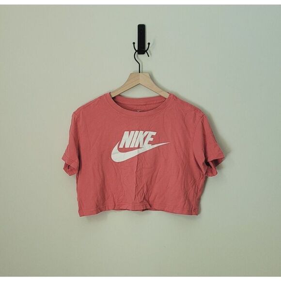 Nike "The Nike Tee" Cropped Light Red Tee Size Small - Picture 2 of 6